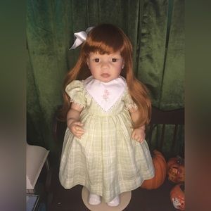 Rare Lee Middleton Martha Pullen ‘Peyton’ vinyl baby doll beautiful red head